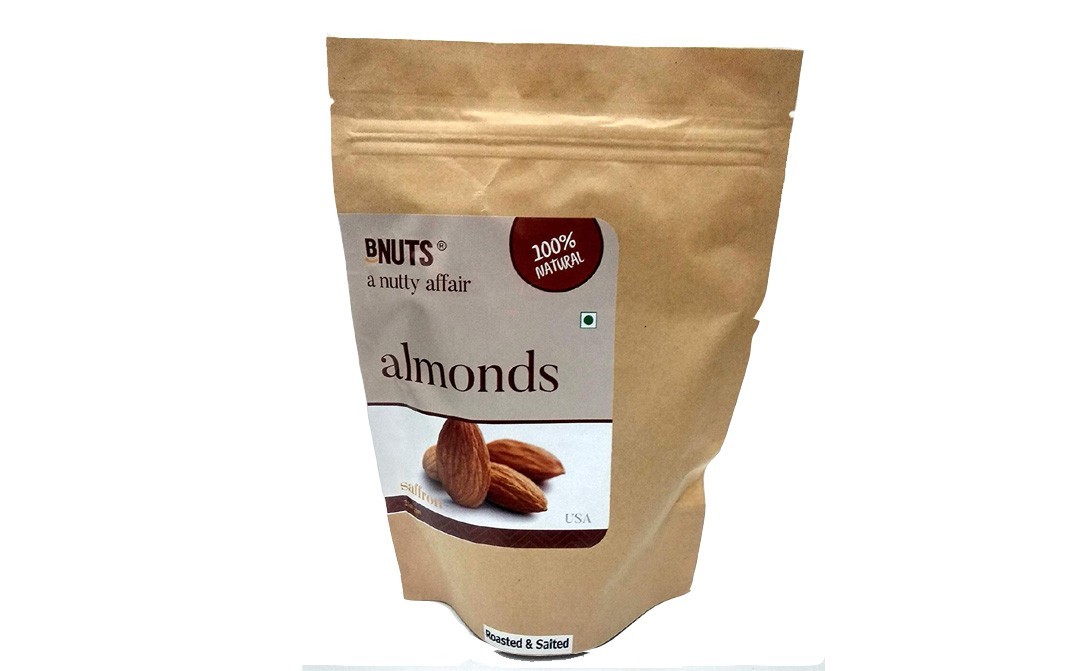 BNuts Almonds, Roasted & Salted    Pack  250 grams